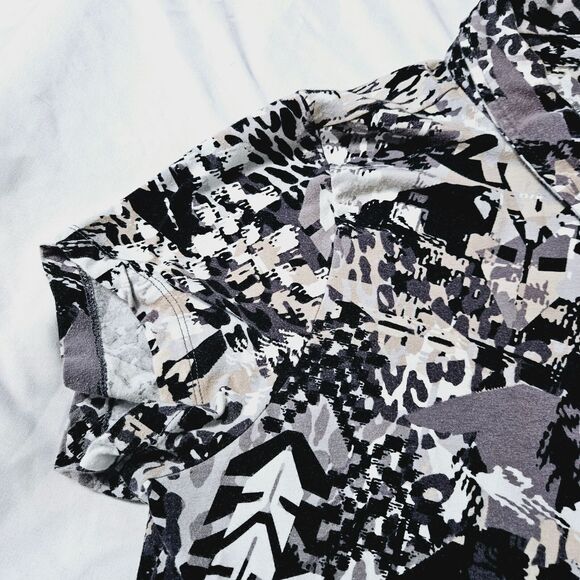 Gloria Vanderbilt Womens Blouse Multicolor Size XL Stretch Short Sleeve Pullover - Picture 8 of 12